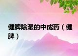 健脾除湿的中成药（健脾）