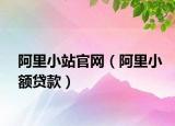 阿里小站官网（阿里小额贷款）