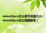 vivox60pro怎么调节光圈大小（vivox60pro怎么调刷新率）