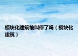 模块化建筑被叫停了吗（模块化建筑）