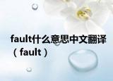 fault什么意思中文翻译（fault）