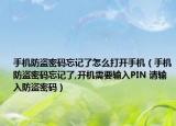 手机防盗密码忘记了怎么打开手机（手机防盗密码忘记了,开机需要输入PIN 请输入防盗密码）