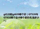 gt520和gt620哪个好（GT520与GT610两个显卡哪个更好点,强多少?）