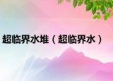 超临界水堆（超临界水）