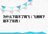 为什么下载不了网飞（飞速网下载不了东西）