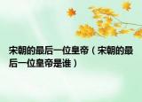 宋朝的最后一位皇帝（宋朝的最后一位皇帝是谁）