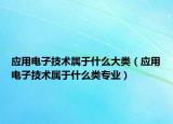 应用电子技术属于什么大类（应用电子技术属于什么类专业）