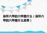 身怀六甲的六甲是什么（身怀六甲的六甲是什么意思）