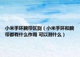 小米手环腕带区别（小米手环和腕带都有什么作用 可以测什么）