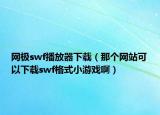 网极swf播放器下载（那个网站可以下载swf格式小游戏啊）