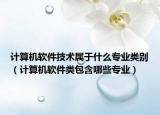 计算机软件技术属于什么专业类别（计算机软件类包含哪些专业）