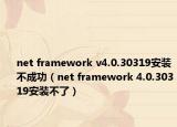 net framework v4.0.30319安装不成功（net framework 4.0.30319安装不了）
