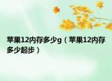 苹果12内存多少g（苹果12内存多少起步）