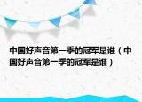 中国好声音第一季的冠军是谁（中国好声音第一季的冠军是谁）