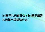 lol新手礼包有什么（lol新手每天礼包每一级都给什么）