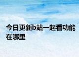 今日更新b站一起看功能在哪里