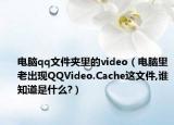 电脑qq文件夹里的video（电脑里老出现QQVideo.Cache这文件,谁知道是什么?）
