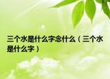 三个水是什么字念什么（三个水是什么字）