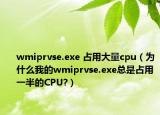 wmiprvse.exe 占用大量cpu（为什么我的wmiprvse.exe总是占用一半的CPU?）