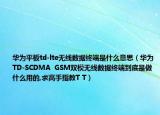 华为平板td-lte无线数据终端是什么意思（华为TD-SCDMA  GSM双模无线数据终端到底是做什么用的,求高手指教T T）