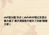 dell显示器 坏点（delld630笔记本显示器太暗了,看不清楚是不是坏了还是?谢谢大家）