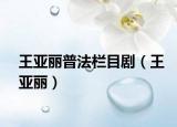 王亚丽普法栏目剧（王亚丽）