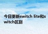 今日更新switch lite和switch区别