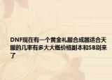 DNF现在有一个黄金礼服合成器适合天服的几率有多大大概价格副本和SB别来了