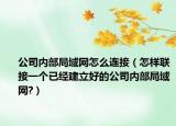 公司内部局域网怎么连接（怎样联接一个已经建立好的公司内部局域网?）