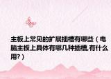 主板上常见的扩展插槽有哪些（电脑主板上具体有哪几种插槽,有什么用?）