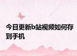 今日更新b站视频如何存到手机