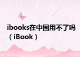 ibooks在中国用不了吗（iBook）