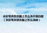 水彩笔弄到衣服上怎么洗不用白醋（水彩笔弄到衣服上怎么洗掉）