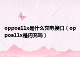 oppoa11x是什么充电接口（oppoa11x是闪充吗）