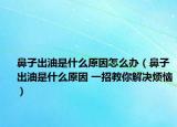 鼻子出油是什么原因怎么办（鼻子出油是什么原因 一招教你解决烦恼）