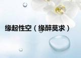 缘起性空（缘醉莫求）