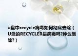 u盘中recycle病毒如何彻底去除（U盘的RECYCLER是病毒吗?肿么删除?）