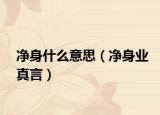净身什么意思（净身业真言）