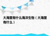 大海里有什么海洋生物（大海里有什么）