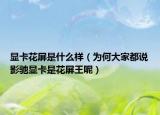 显卡花屏是什么样（为何大家都说影驰显卡是花屏王呢）