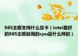 865主板支持什么显卡（intel最好的865主板能用的cpu是什么样的）