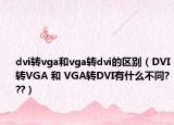dvi转vga和vga转dvi的区别（DVI转VGA 和 VGA转DVI有什么不同???）