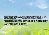 谷歌浏览器flash因过期而遭到阻止（Chrome浏览器反复提示adobe flash player已过期该怎么处理）