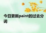 今日更新paint的过去分词