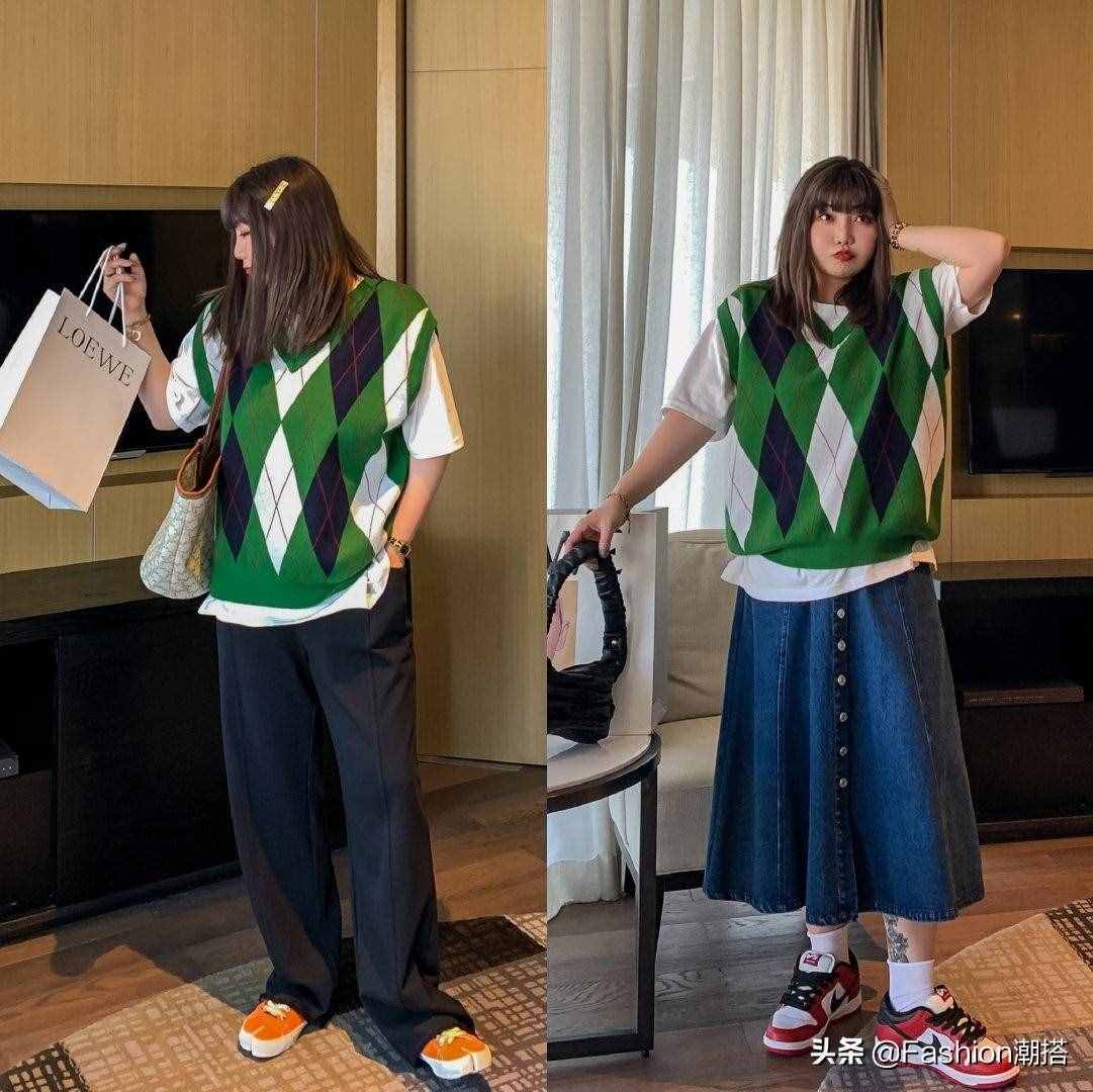 144斤微胖姑娘54套搭配参考！随便穿，都可以时髦又显瘦