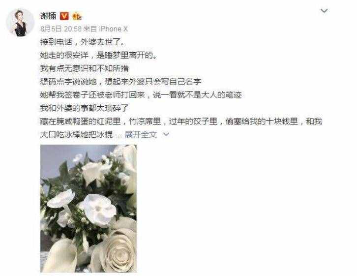 逝者已逝，生者如斯，没有过不去的坎，网友心疼：谢楠节哀！