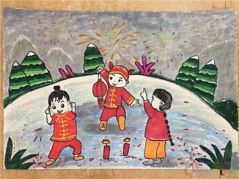 元旦节幼儿绘画图片大全