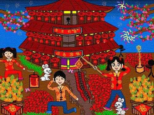 元旦节幼儿绘画图片大全