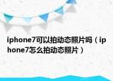iphone7可以拍动态照片吗（iphone7怎么拍动态照片）