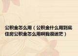 公积金怎么用（公积金什么用到底住房公积金怎么用啊我很迷茫）